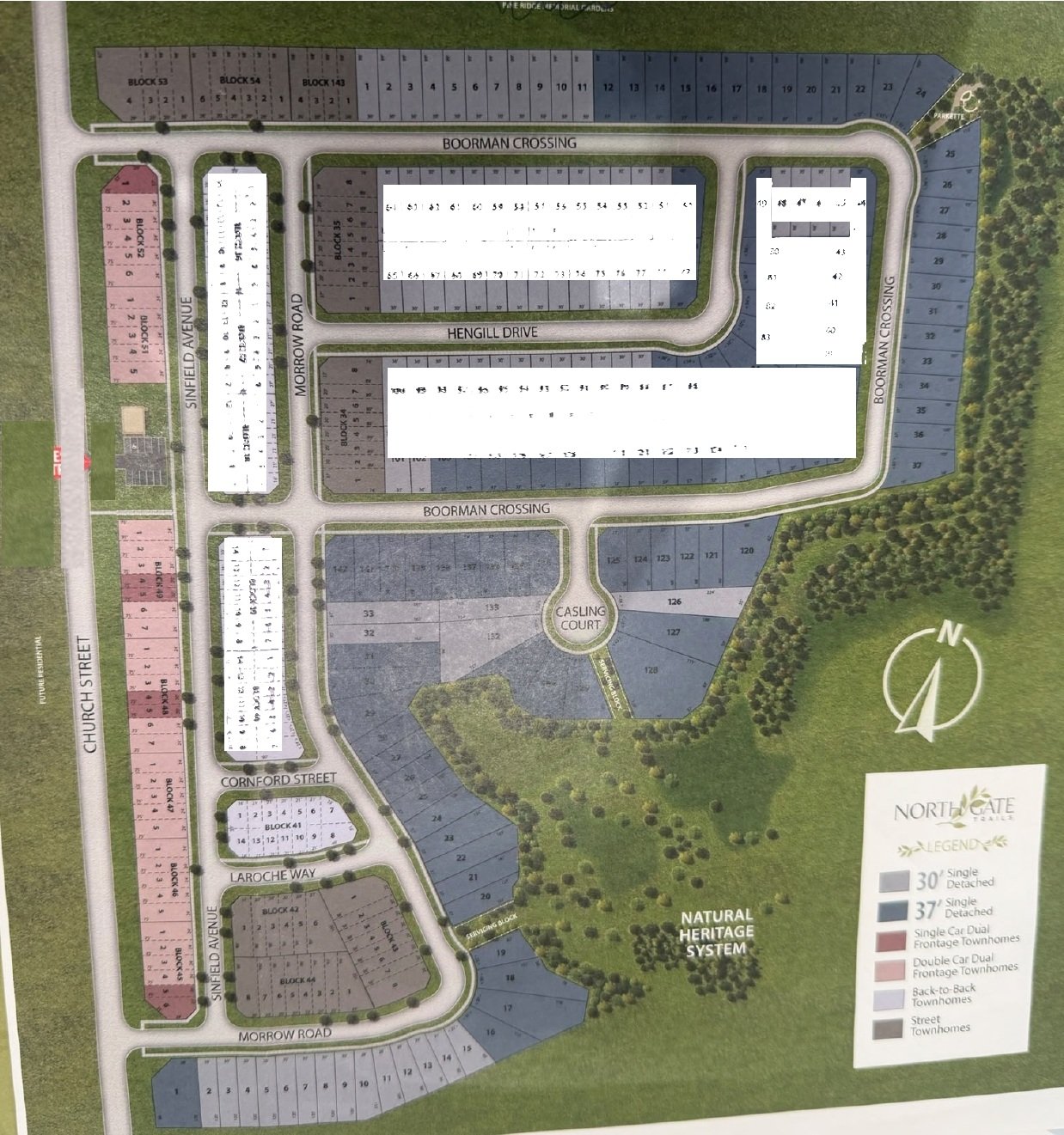 Site plan of Northgate Trails